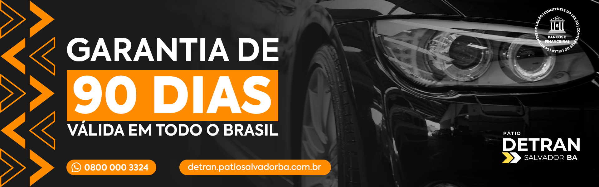 Pátio Detran Salvador - Garantia de 90 dias para Motor e Câmbio